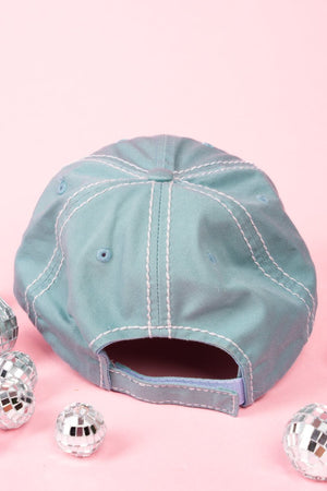 Distressed Seafoam 'Cool Mom' Cap - Wholesale Accessory Market
