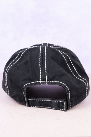 Distressed Black 'USA' Flag Cap - Wholesale Accessory Market