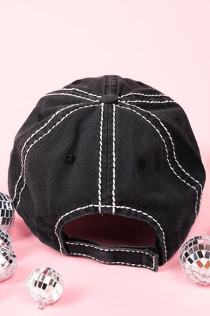 Distressed Black 'Always Home Wherever I Roam' Cap - Wholesale Accessory Market