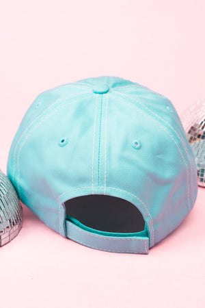 Distressed Mint Blue 'Mamacita' Cap - Wholesale Accessory Market