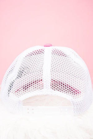 Hot Pink 'Mom Of Girls' Mesh Cap - Wholesale Accessory Market