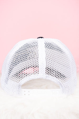 Navy 'Mom Of Boys' Mesh Cap - Wholesale Accessory Market