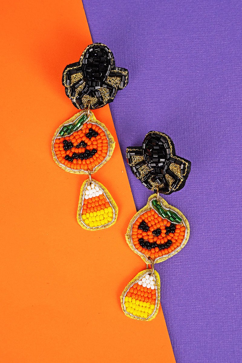 Night Of Fright Seed Bead Earrings - Wholesale Accessory Market