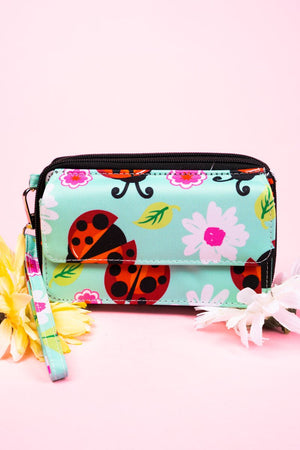 NGIL Ladybug Luck Crossbody Organizer Clutch - Wholesale Accessory Market