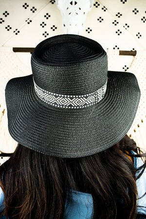 25% OFF! Maui Coast Banded Black Straw Hat - Wholesale Accessory Market