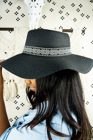 25% OFF! Maui Coast Banded Black Straw Hat - Wholesale Accessory Market