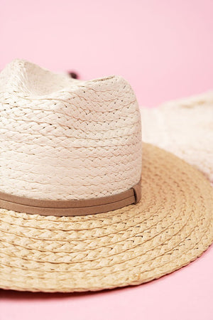 Playa del Carmen Taupe Straw Hat - Wholesale Accessory Market