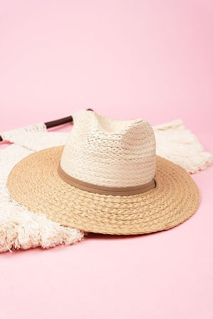 Playa del Carmen Taupe Straw Hat - Wholesale Accessory Market