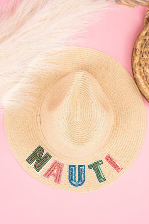 Sequin Nauti Beige Panama Hat - Wholesale Accessory Market