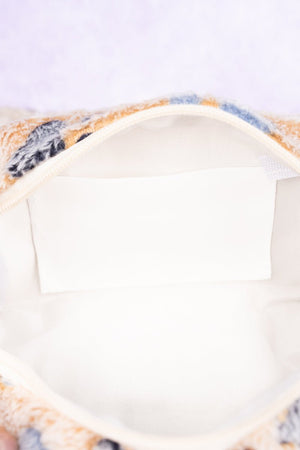 Pawsitive Vibes Taupe Faux Fur Wristlet Pouch - Wholesale Accessory Market