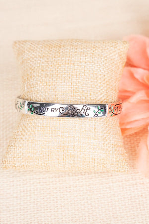 Silvertone 'Walk By Faith' Bracelet - Wholesale Accessory Market