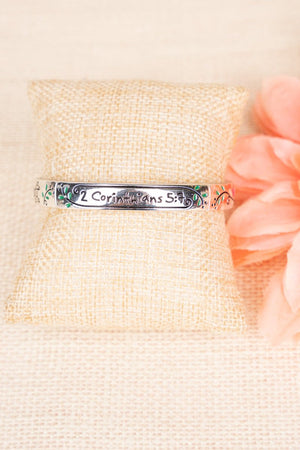 Silvertone 'Walk By Faith' Bracelet - Wholesale Accessory Market