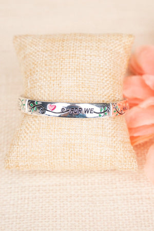 Silvertone 'Walk By Faith' Bracelet - Wholesale Accessory Market