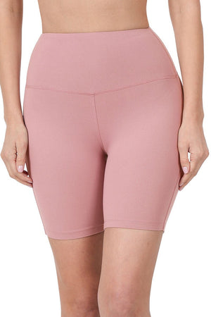 Active Life Light Rose Brushed Biker Shorts - Wholesale Accessory Market