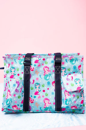 NGIL Shell We Dance Utility Tote with Navy Trim - Wholesale Accessory Market