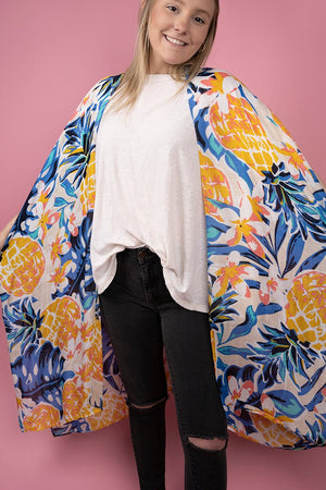 25% OFF! Tropical Cruise Navy Kimono - Wholesale Accessory Market