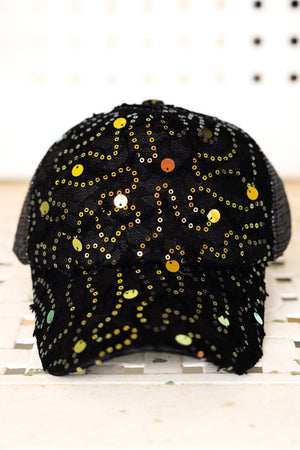 30% OFF! Shine On Black Mesh Cap - Wholesale Accessory Market