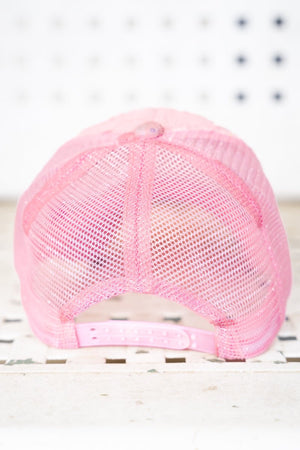 Shine On Pink Mesh Cap - Wholesale Accessory Market