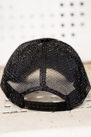 30% OFF! Flower Flash Black Mesh Cap - Wholesale Accessory Market