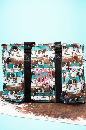 NGIL Have You Herd with Black Trim Large Organizer Tote - Wholesale Accessory Market