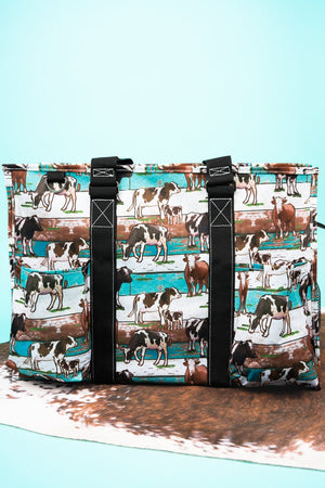 NGIL Have You Herd with Black Trim Large Organizer Tote - Wholesale Accessory Market