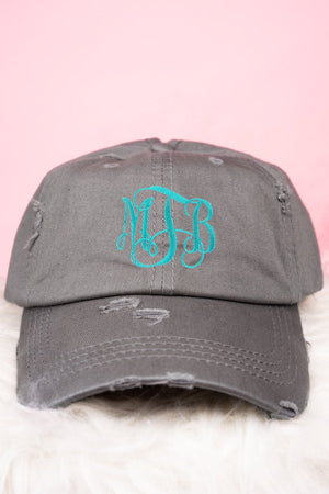 Distressed Light Gray Ponytail Cap - Wholesale Accessory Market