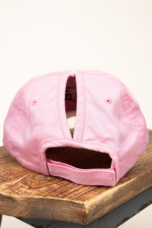 Distressed Pink Ponytail Cap - Wholesale Accessory Market