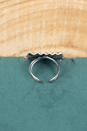 TIPI Burnished Silvertone Starburst Cuff Ring - Wholesale Accessory Market