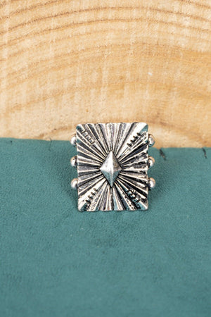 TIPI Burnished Silvertone Starburst Cuff Ring - Wholesale Accessory Market