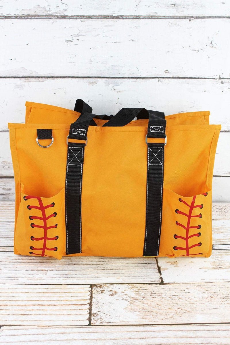 NGIL Softball Laces Utility Tote with Black Trim - Wholesale Accessory Market