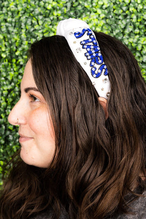Patriotic 'Stars' Seed Bead Knotted Headband - Wholesale Accessory Market