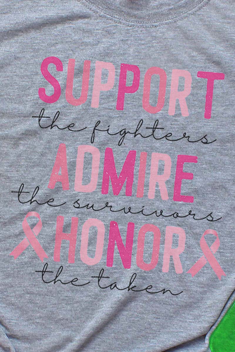 Support Admire Honor Pink Ribbon Unisex Dri-Power Poly Tee - Wholesale Accessory Market