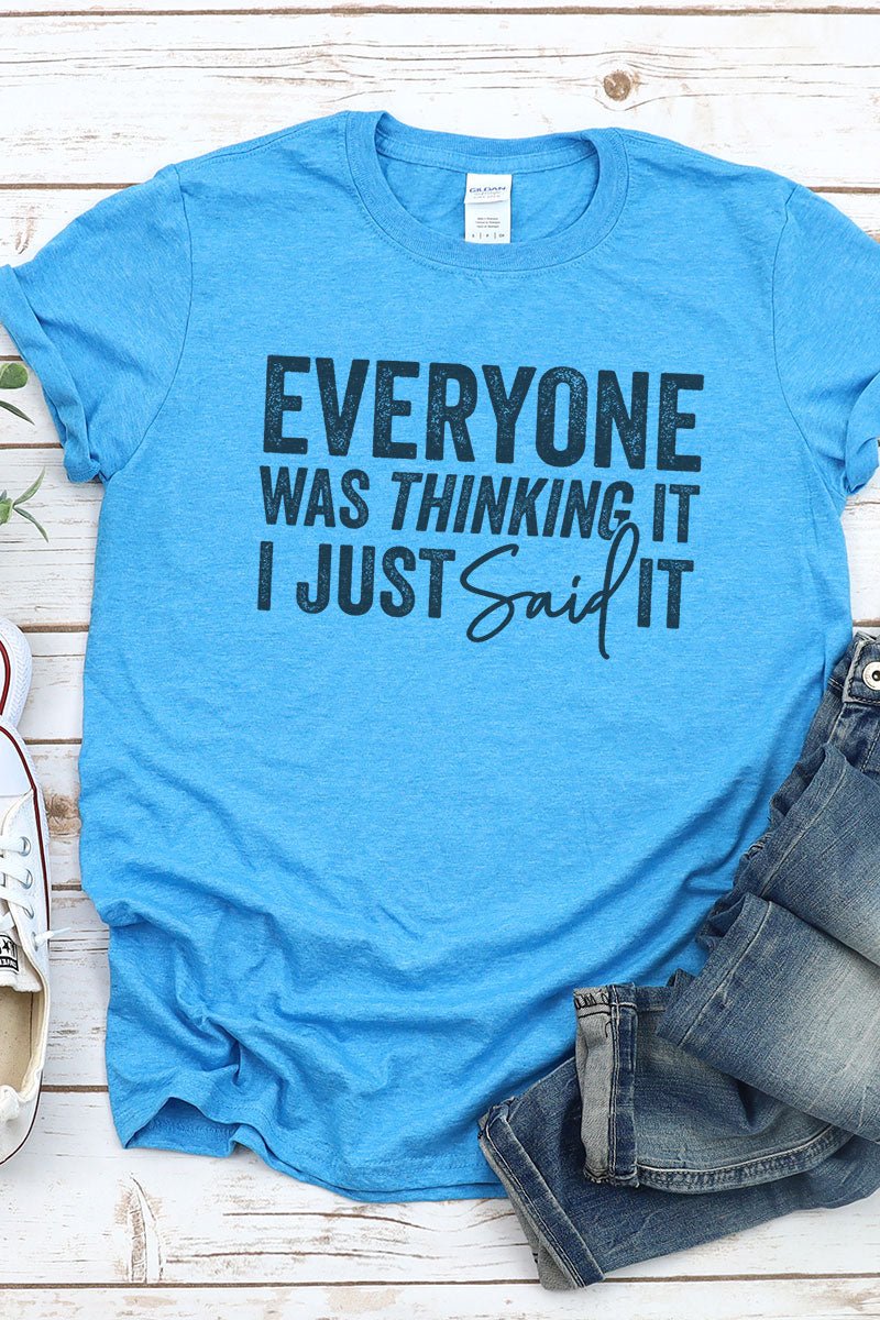 Everyone Was Thinking It Softstyle Adult T-Shirt - Wholesale Accessory Market