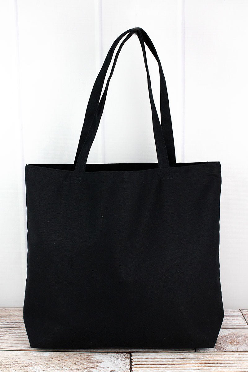 Liberty Bags Washed Black Large Canvas Tote - Wholesale Accessory Market