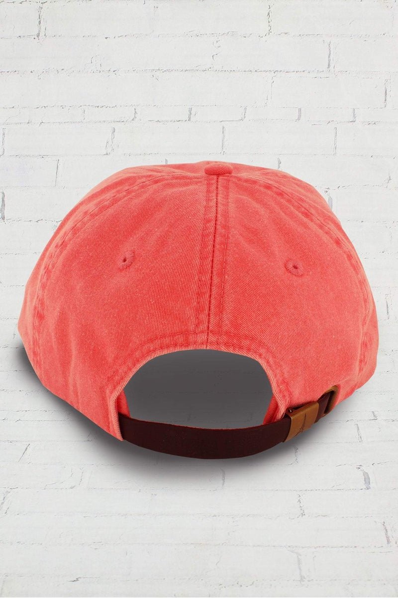 Washed Coral Baseball Cap - Wholesale Accessory Market