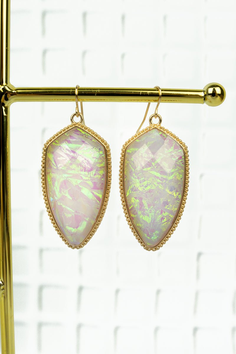 Miara Lavender Opal Petal Earrings - Wholesale Accessory Market