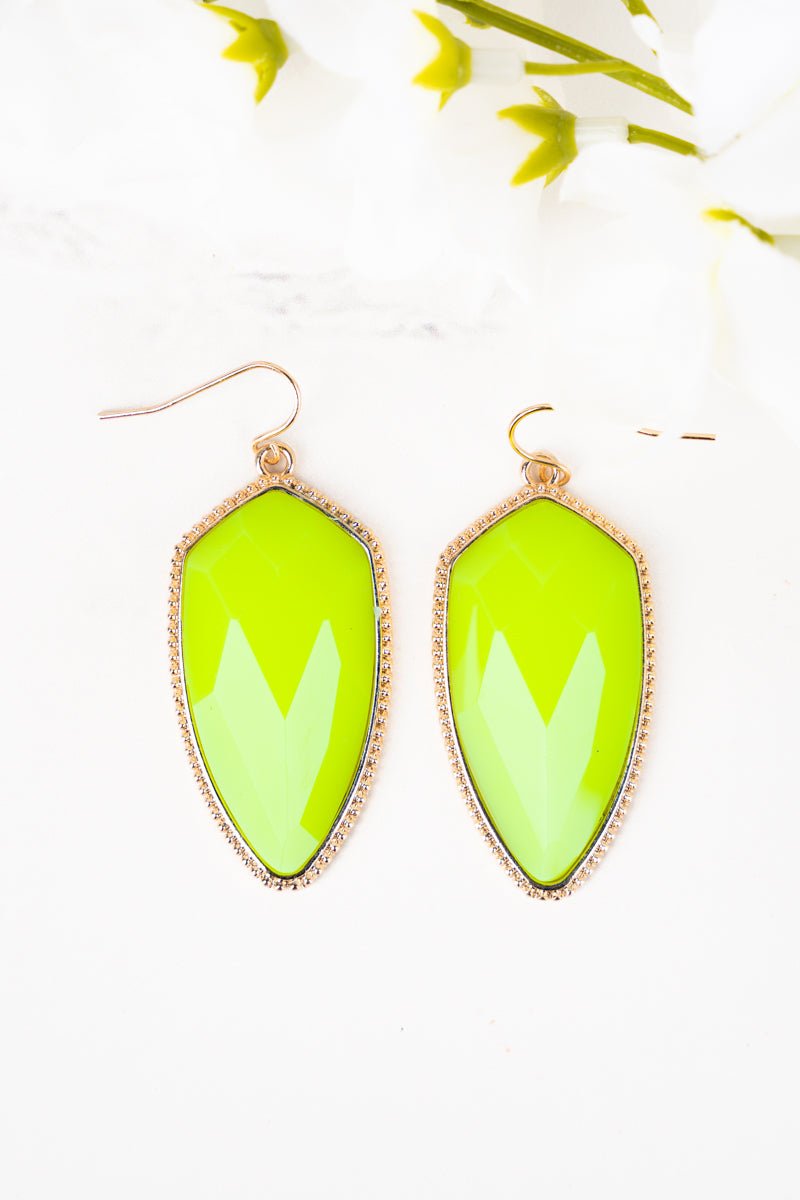 Miara Neon Yellow Petal Earrings - Wholesale Accessory Market
