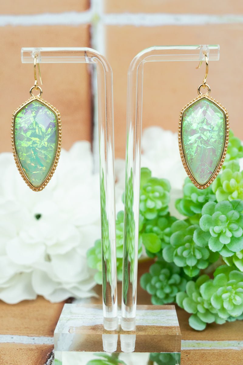 Lorelei Mint Opal Opal Petal Earrings - Wholesale Accessory Market