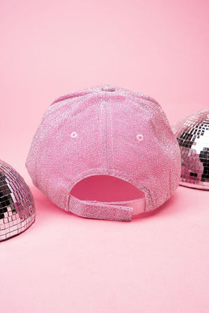 Mama Chenille Patch Pink Glitter Cap - Wholesale Accessory Market