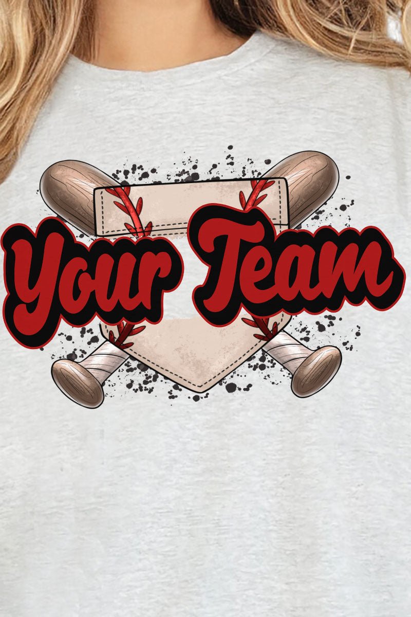 Baseball Home Plate Red And Black Short Sleeve Relaxed Fit T-Shirt - Wholesale Accessory Market