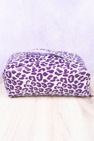 Violetta Leopard Jetsetter Expandable Makeup Bag - Wholesale Accessory Market