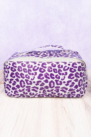 Violetta Leopard Jetsetter Expandable Makeup Bag - Wholesale Accessory Market