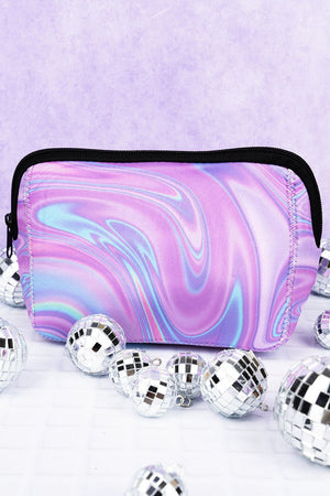 Candy Swirl Neoprene Cosmetic Pouch - Wholesale Accessory Market
