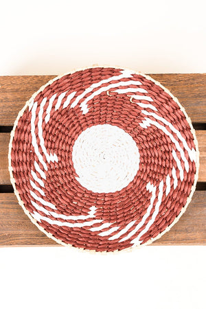 12 x 12 Flora Two-Tone Woven Basket/Wall Decor - Wholesale Accessory Market