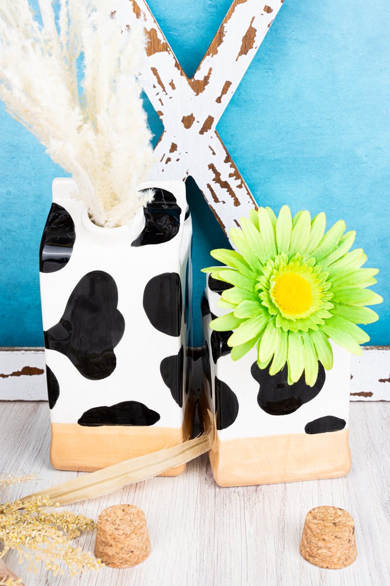 Happy Holstein Cow Vase 2 Piece Set - Wholesale Accessory Market