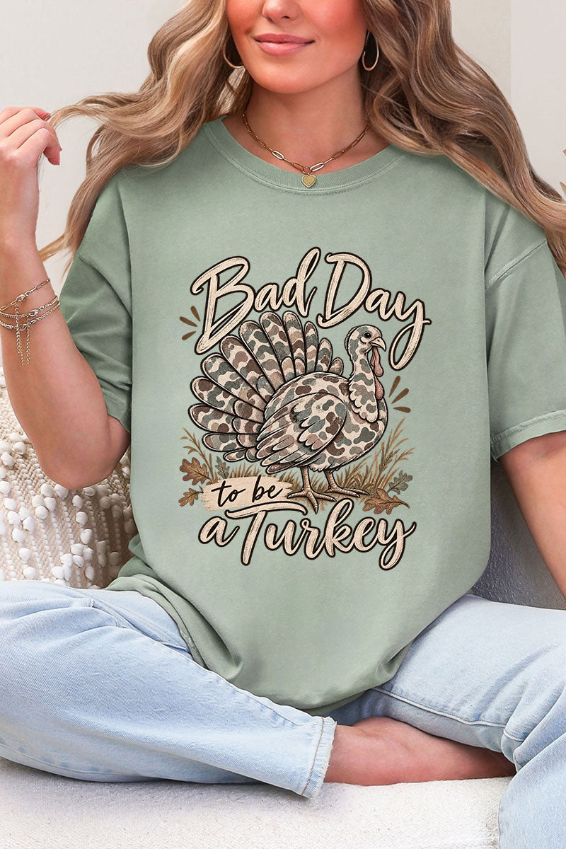 Bad Day Camo Turkey Comfort Colors Adult Ring-Spun Cotton Tee