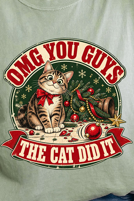 The Cat Did It Comfort Colors Adult Ring-Spun Cotton Tee