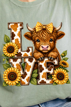 Little Highland Love Comfort Colors Adult Ring-Spun Cotton Tee