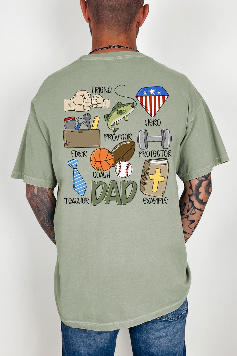 Dad Things Front & Back Comfort Colors Adult Ring-Spun Cotton Tee