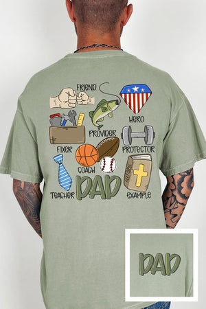 Dad Things Front & Back Comfort Colors Adult Ring-Spun Cotton Tee